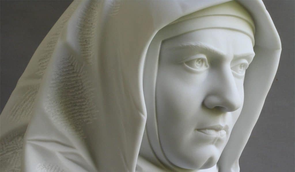 Edith Stein statue at the Walhalla, Regensburg, Germany